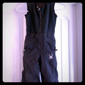 Child size 4 Spyder black snow bibs